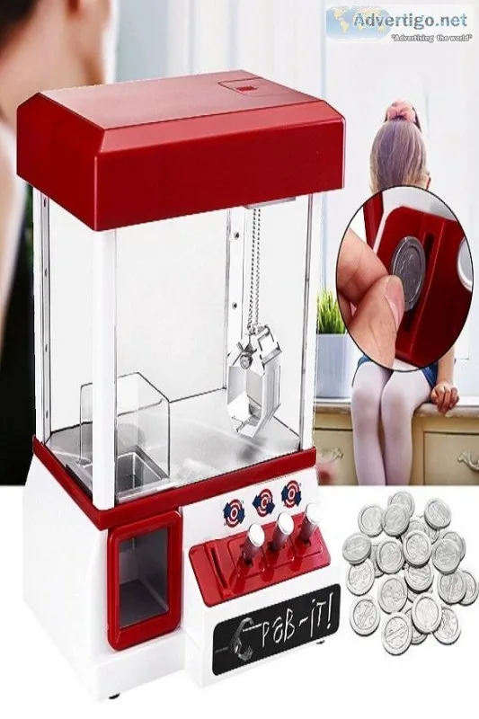 Portable Arcade Candy Grabber  Machine Toy Motorized Claw Game  