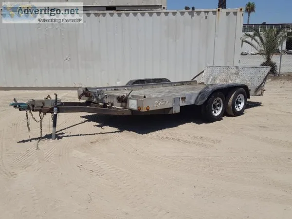 1996 DEMCO TILT DECK EQUIPMENT TRAILER 1420