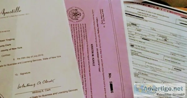 EXPRESS APOSTILLE SERVICES FOR ALL N.J. LEGAL and ACADEMIC DOCUM