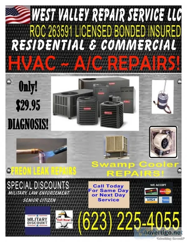 AIR CONDITIONER and HVAC COOLING REPAIR