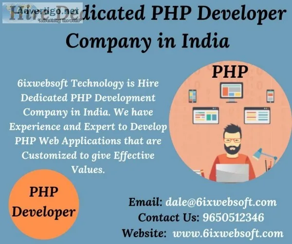 Hire Dedicated PHP Developer Company in India