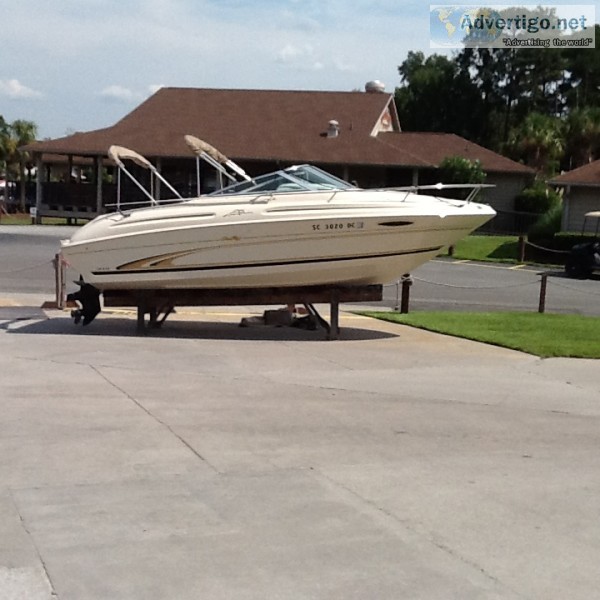 2000 Sea Ray 215 Express Cruiser w Mercruiser 5.0 EFI and traile