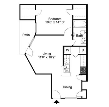 One bedrooms available