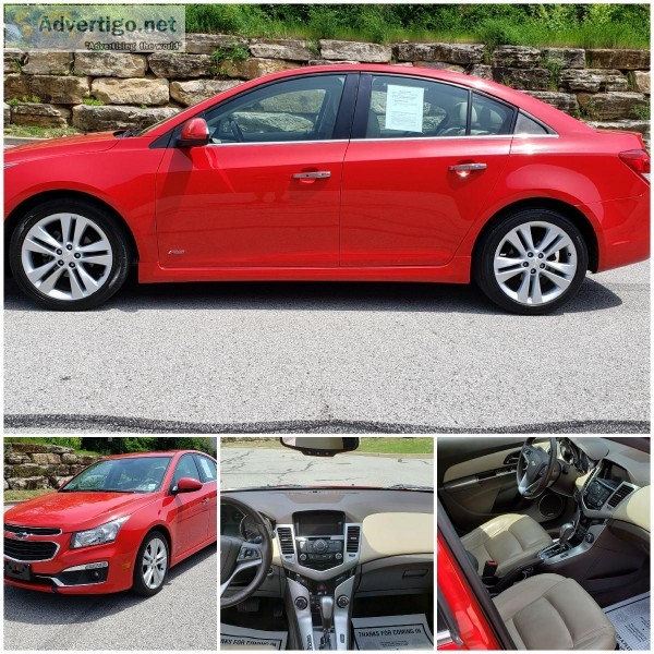 2015 CHEVROLET CRUZE LTZ LEATHERROOF LOADED TRY 500 DOWN - 10990