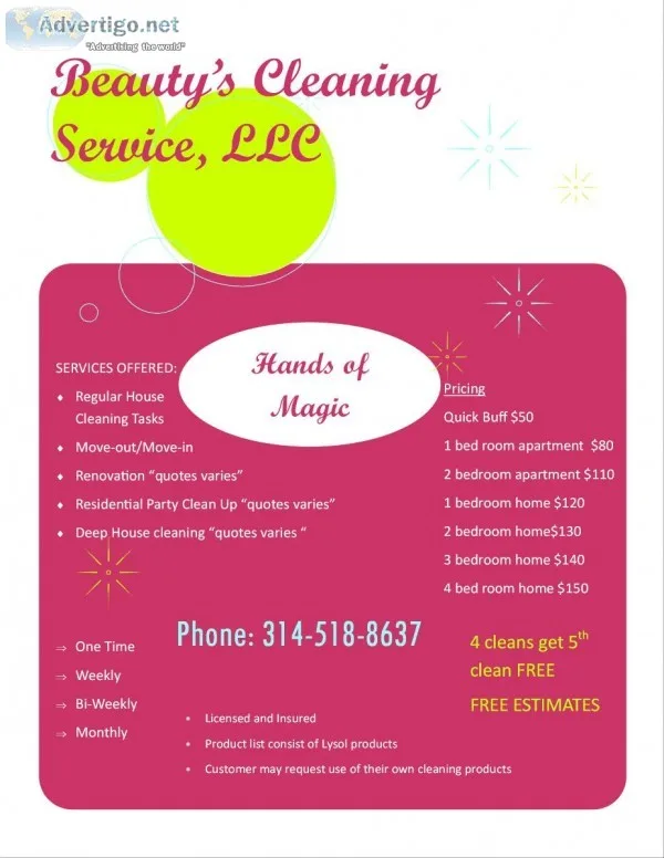 BEAUTY S CLEANING SERVICE