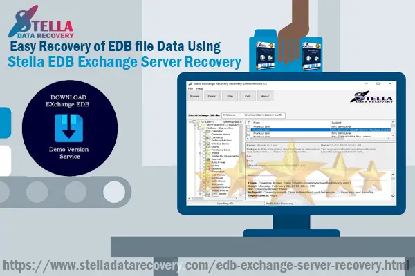 Easy recovery of edb file data using ste