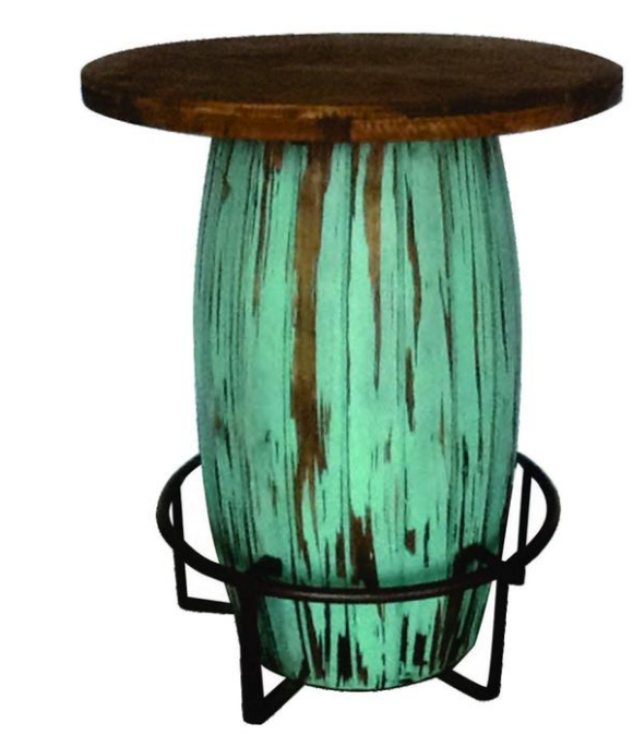 Rustic Wagon Bench Hardwood Aqua White Red Natural Dark