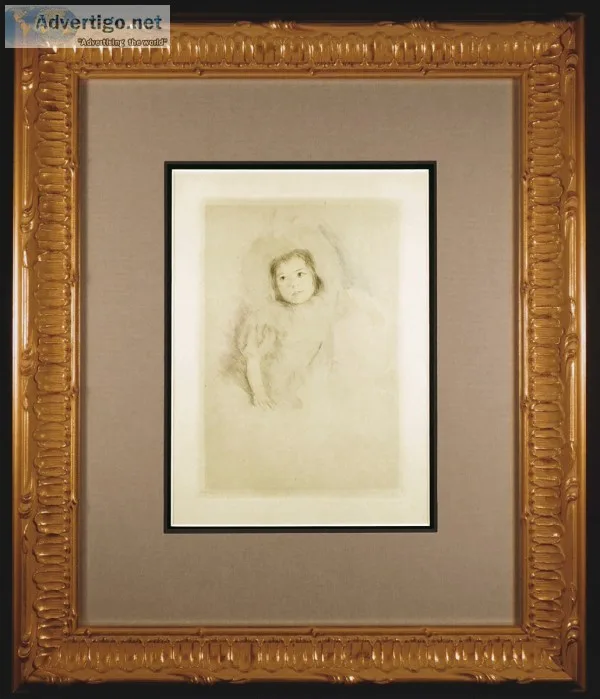 Original Etching Margot in a Bonnet 1 by Mary Cassatt