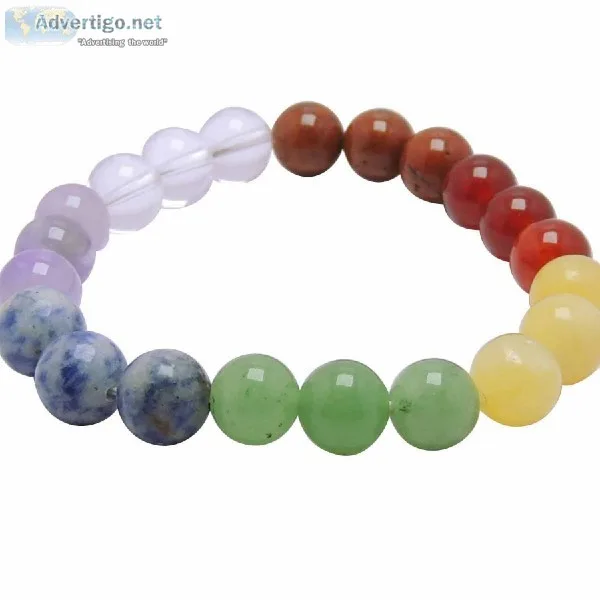 Satyamani Natural Energized Multi Charm 10 mm Bead Bracelet