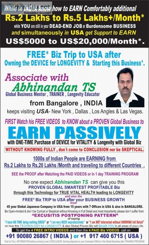 EARN Rs.2 Lakhs and above Starting a GLOBAL FRANCHISEE Business 