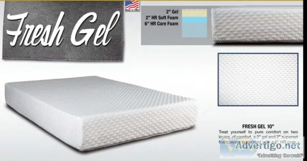 199 for Fresh Gel Memory Foam Queen Mattress only on sale for 19