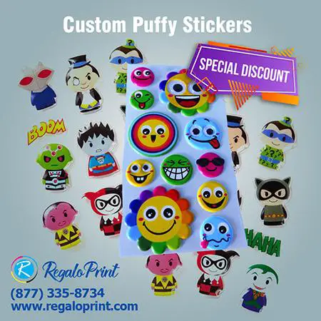 Durable and Best Printed Puffy Stickers are Here - RegaloPrint