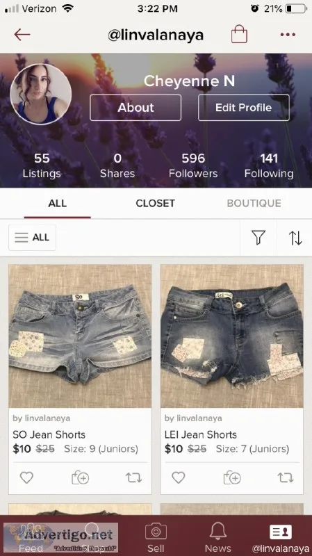 Juniors Women&rsquos and some Men&rsquos clothing
