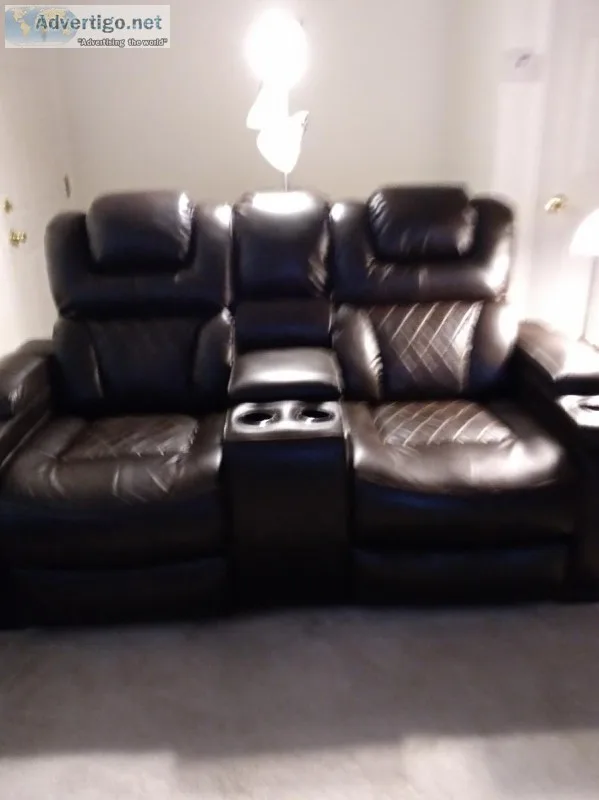 media reclining loveseat LEATHER