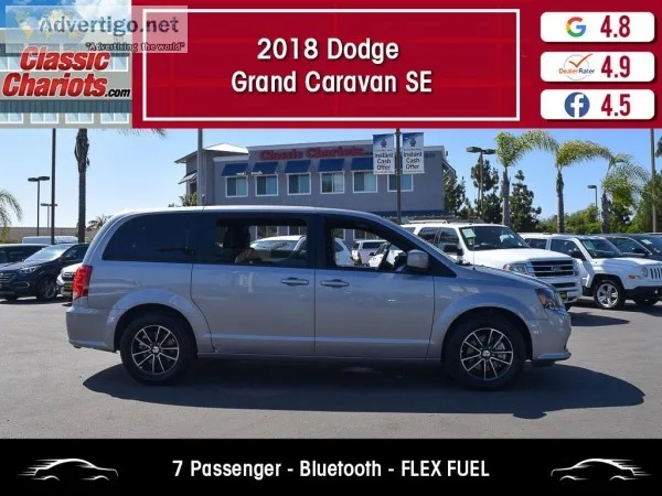 Used 2018 DODGE GRAND CARAVAN SE for Sale in San Diego - 20182r