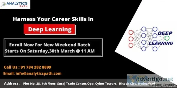 Deep Learning New Weekend Batch Exclusively By Domain Experts At