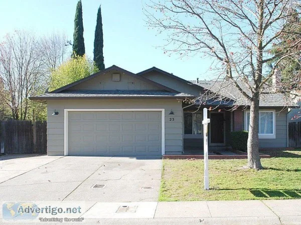 3 Beds 2 Baths for single family use in Sacramento CA 95838