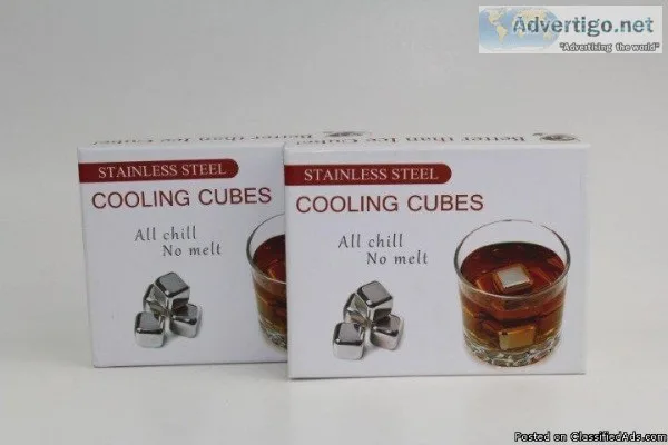Stainless Steel Set of 16 Ice Cube Stone