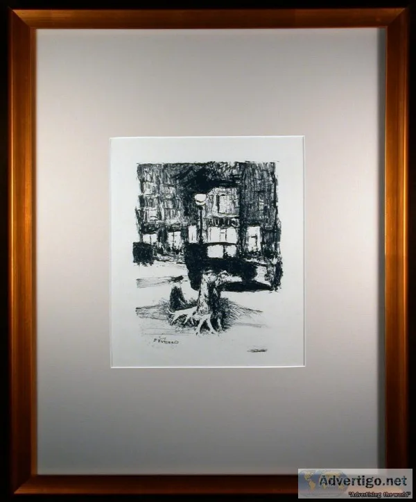 La Rue Original Lithograph from 1927 by Pierre Bonnard
