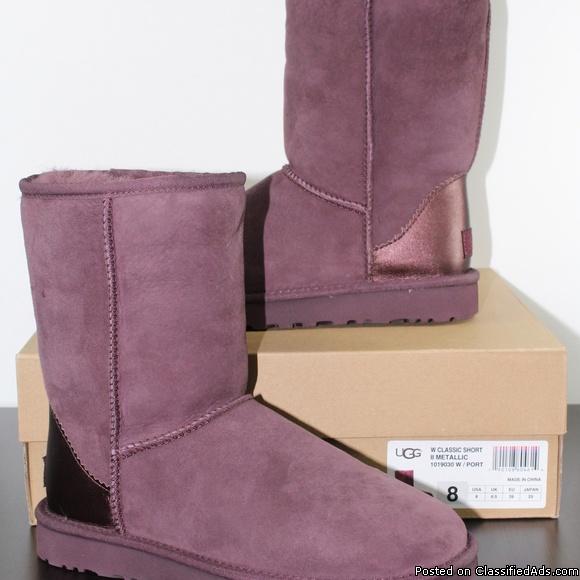 UGG Classic Short II Metallic Boots Port