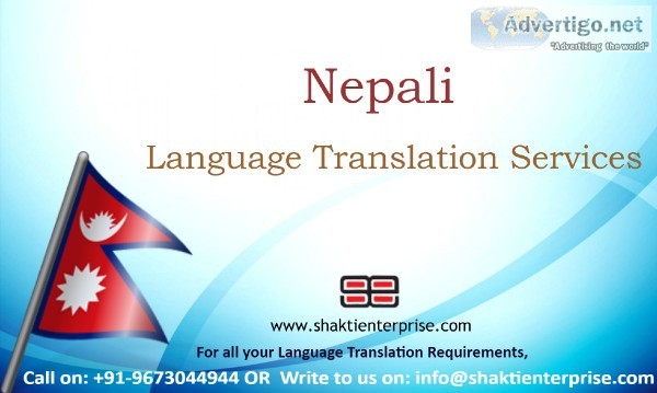 Get High Quality Nepali Translation Services in India from Shakt