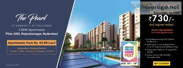 Provident Kenworth  Flats for sale in Hyderabad  2 BHK flats in 