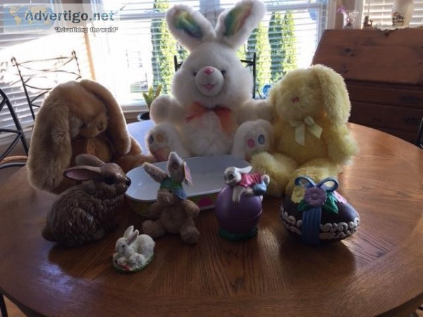 EASTER BUNNIES and DECOR