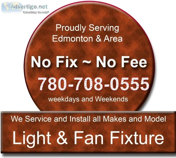 Ceiling light and ceiling fan installation