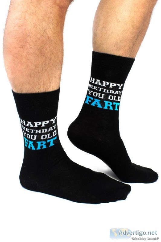 Buy Funny Happy Birthday You Old Fart Socks  Cockney Spaniel