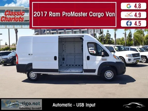 Used 2017 RAM PROMASTER CARGO VAN for Sale in San Diego - 20210r