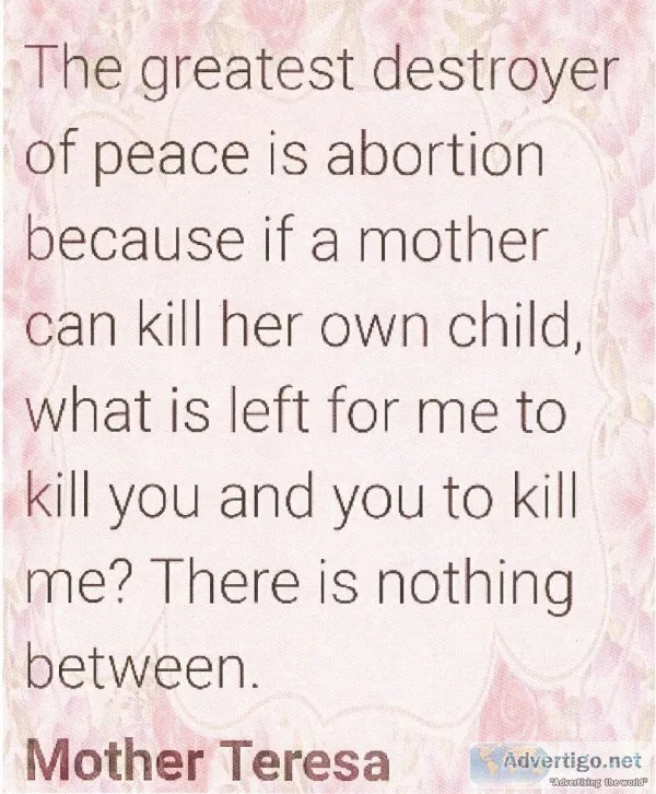 T-Shirt Mother Teresa Quote on Abortion