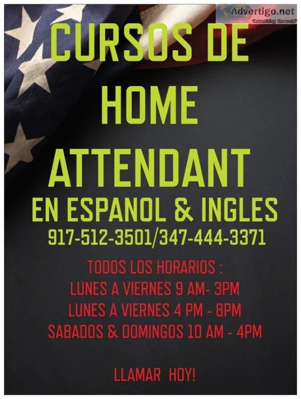 CURSOS DE HOME ATENDANT EN ESPANOL