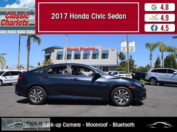 Used 2017 HONDA CIVIC SEDAN EX for Sale in San Diego  - 20292