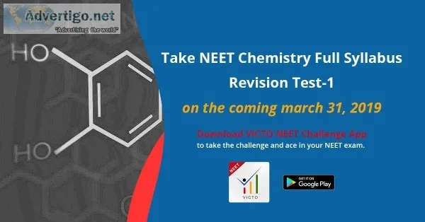 NEET Chemistry on the coming march 31 2019