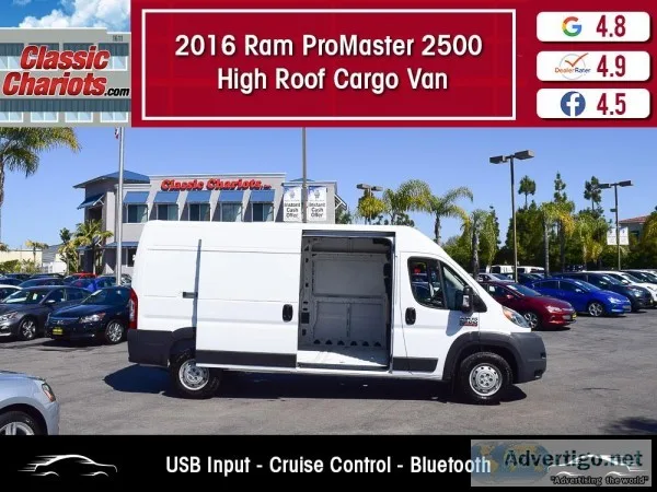 Used 2016 Ram ProMaster 2500 High Roof Cargo Van for Sale in San
