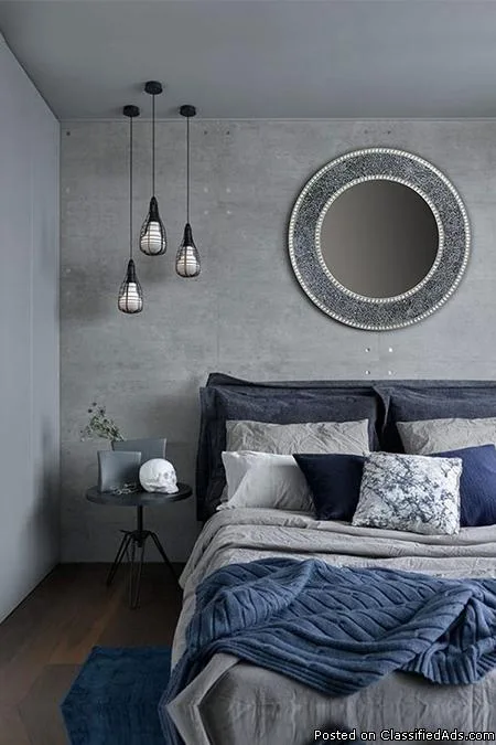 Get Handmade Crackled Glass Mosaic Accent Wall Mirror  DecorShor