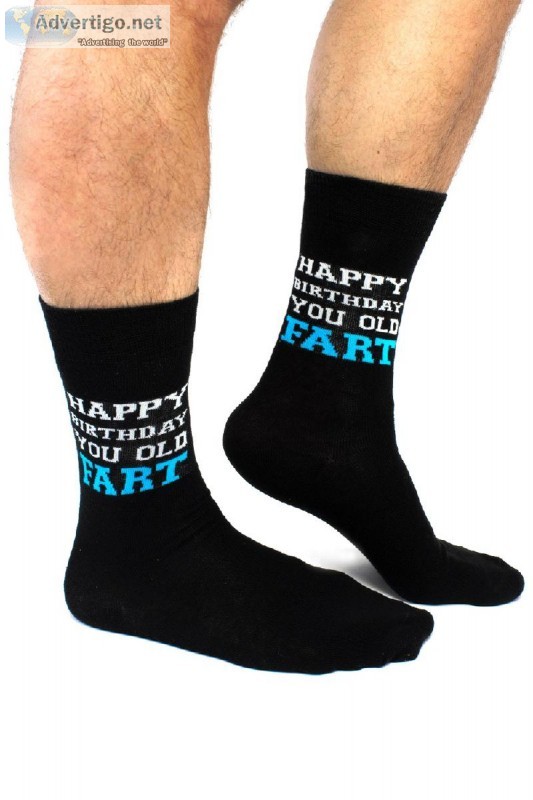 Buy Funny Happy Birthday You Old Fart Socks  Cockney Spaniel