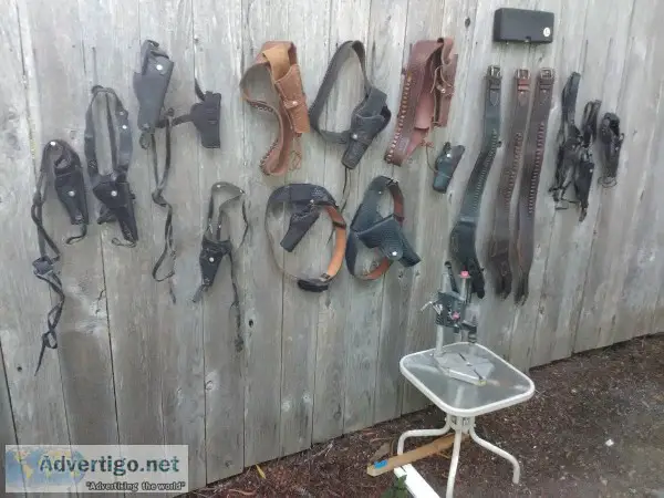 Collection of holsters belts sheathes and more