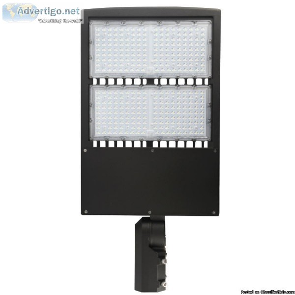 LED Pole Light 300 Watt Black 5700K Adjustable Mount