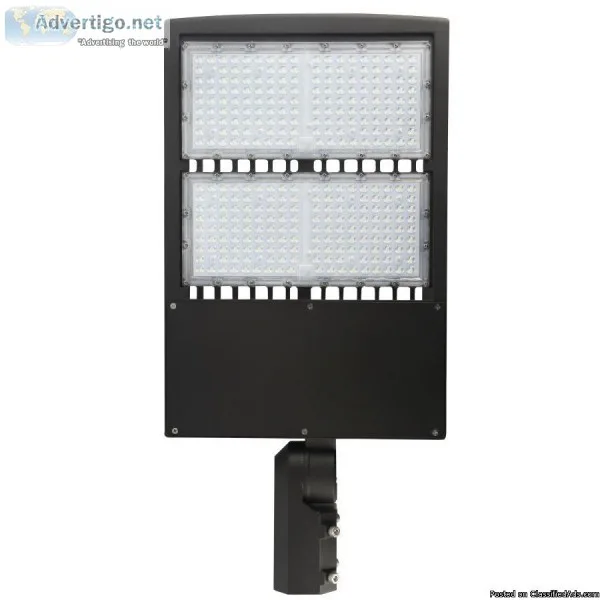 LED Pole Light 300 Watt Black 5700K Adjustable Mount