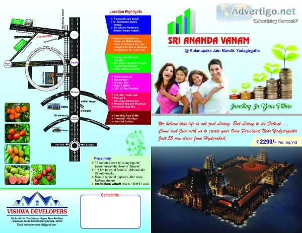 121 yds plot for 2.75 L NEAR YADAGIRI GUTTA