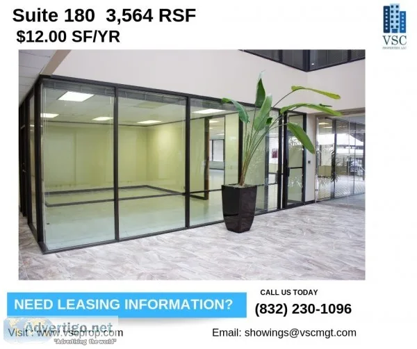 Office Space 108 in Atrium I is available for Lease