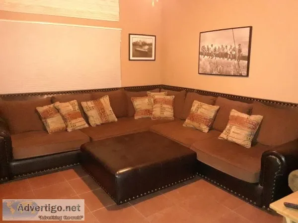 Beautiful Large Couch and Ottoman