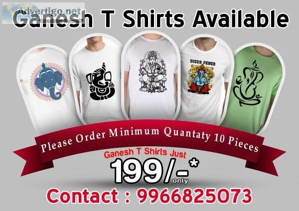 Ganesh Chaturthi T-Shirts Printing in Dilsukhnagar Hyderabad. Ca