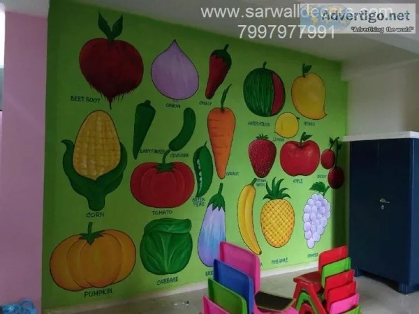 Nursery class Room wall Design painting in Hyderabad
