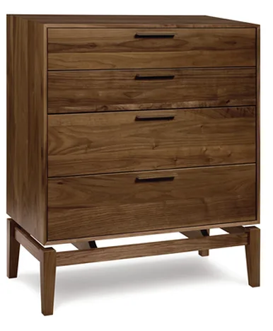 Buy Copeland Soho Four Drawer Dresser  Modern Soho Dresser  Gray