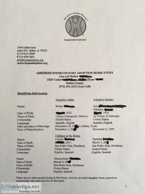 NYC RUSH APOSTILLE SERVICES FOR FOREIGN ADOPTIONS
