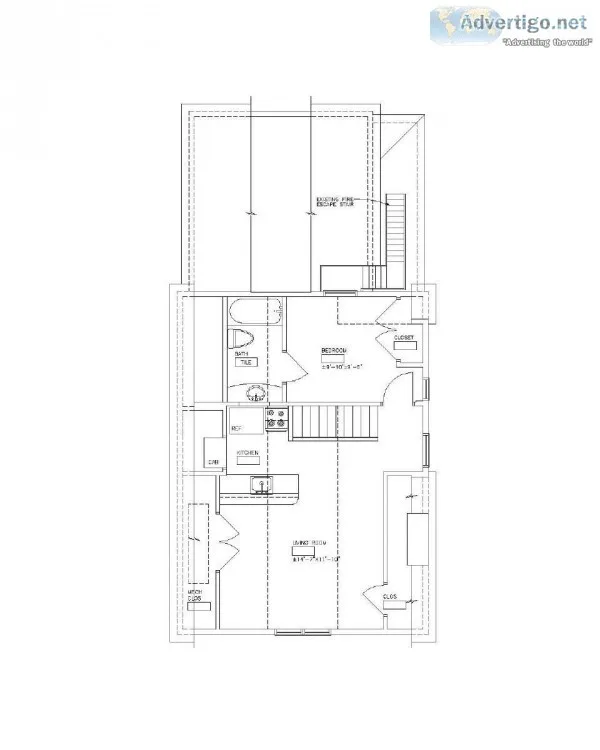 1 Bedroom Apartment on the third floor of a house