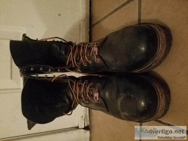 Redwings steel toe leather work boots