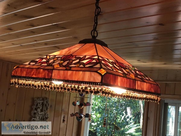Hanging vintage glass light
